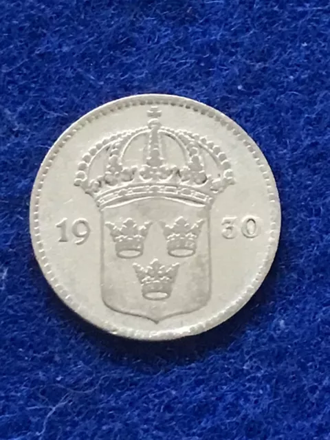 10 Öre 1930 (Silber) Gustaf V., Königreich Schweden (2301)