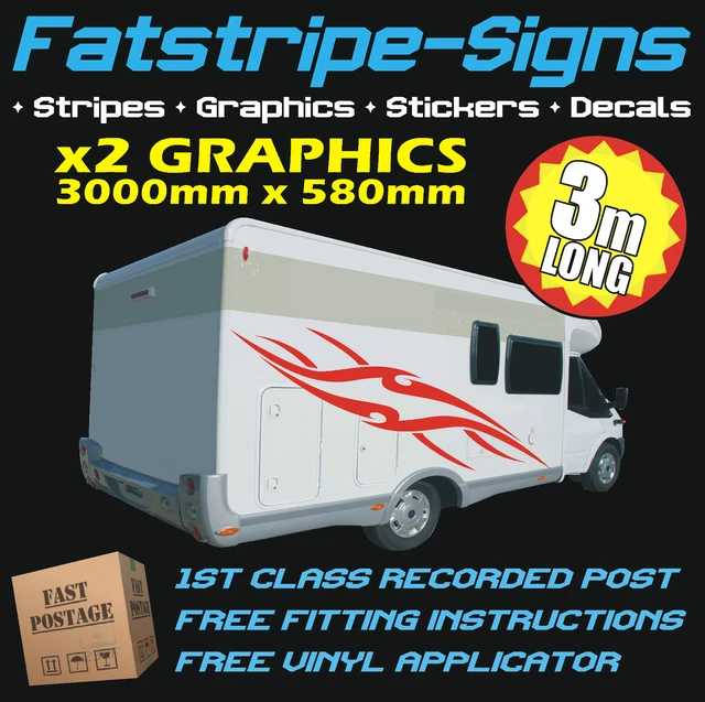 MOTORHOME VINYL GRAPHICS STICKERS DECALS SET CAMPER VAN RV