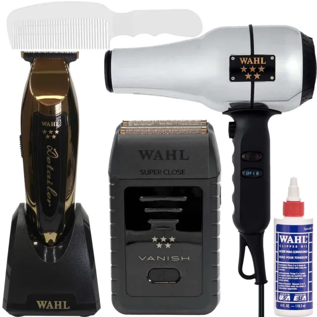 Wahl Pro 5 Star Collection - Detailer Cordless Trimmer Vanish Shaver Hair Dryer