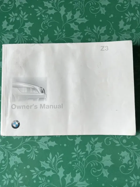 BMW Z3 1998 Owners manual Part number 01 41 9 791 317 US-En