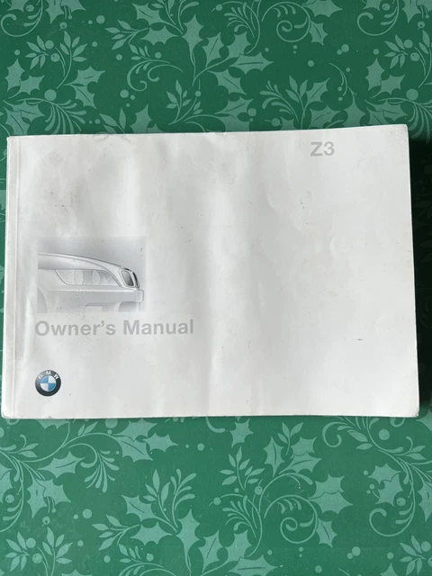 BMW Z3 1998 Owners manual Part number 01 41 9 791 317 US-En BMW Z3 1998 Owners manual Part number 01 41 9 791 317 US-En