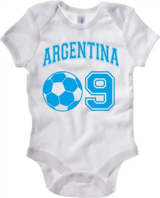 WC0015 body Bimbo Argentina Calcio Soccer Bambino 100% cotone Bimba
