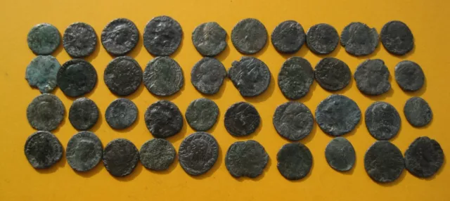 Ancient Roman Bronze Follis LOT of 40 pieces  NO RESERVE PRICE!