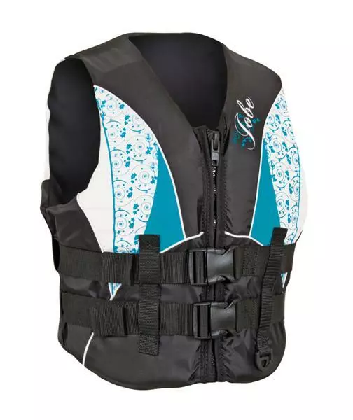 Jobe Pur Gilet Bleu Femme Gilet Neoprene Veste Kitesurf Wakeboard Ski Nautique