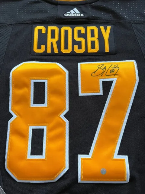 SIDNEY CROSBY SIGNED Pittsburgh Penguins LTD ADIDAS® PRO JERSEY w/COA Frameworth