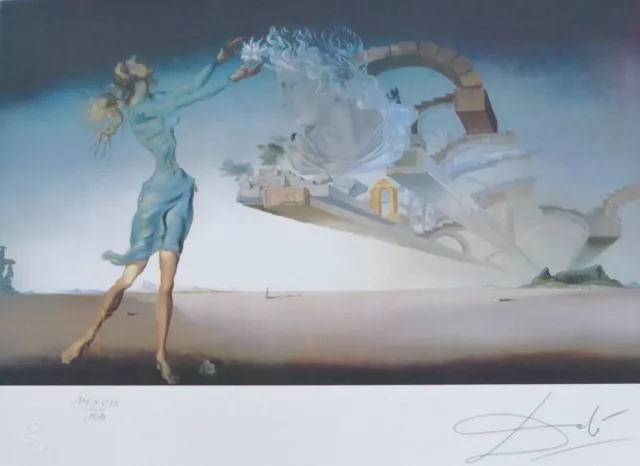 Salvador Dali " Mirage " Mano Numerata Piastra Firmato Litografia