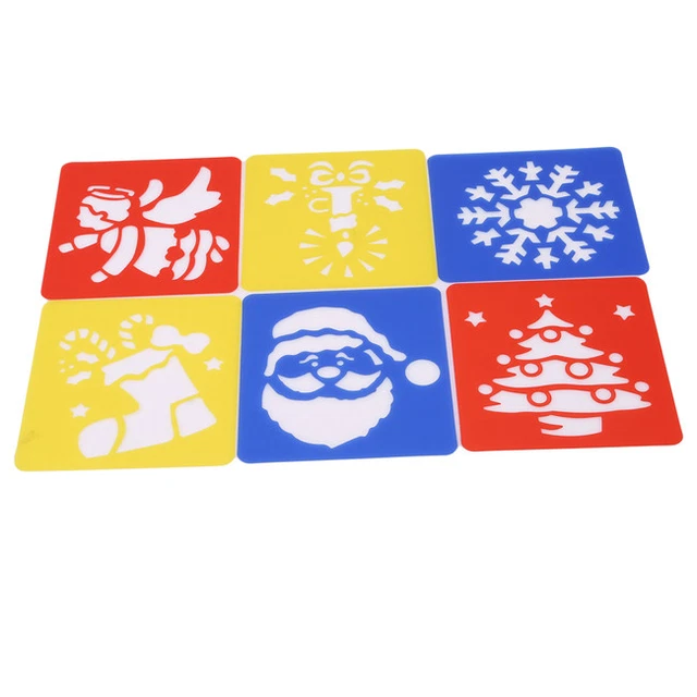 Kids Plastic Drawing Stencils Picture Painting Template Rulers Kits DIY Craft GA