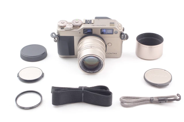 [N MINT w/Hood] Contax G1 Rangefinder Camera & Sonnar 90mm f2.8 Lens From JAPAN