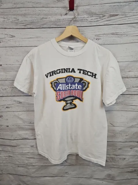 Vintage Virginia Tech Hokies Football Allstate Sugar Bowl T-shirt Size M