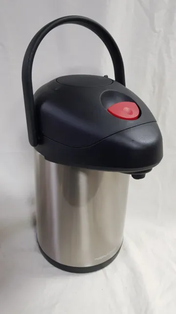 Morphy Richards HOT COLD AIRPOT FLASK TEA COFFEE DRINK S/S PUMP ACTION VACUUM