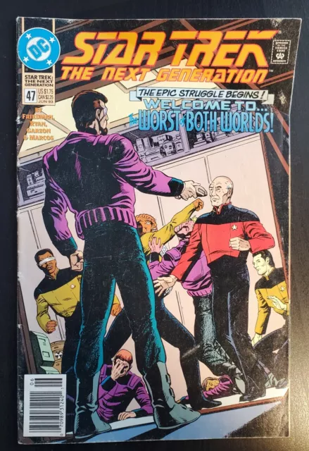 STAR TREK: The Next Generation #47 June 1993 DC Newsstand Comic Book (FN-)