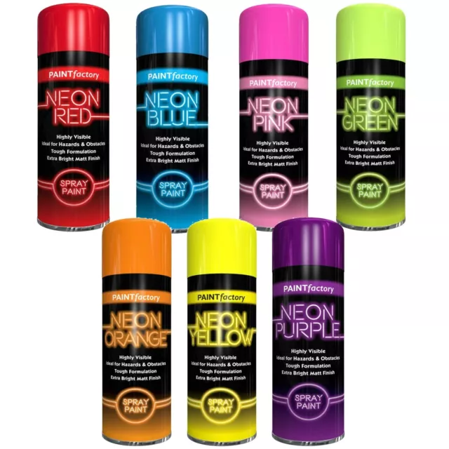 Neon Spray Paint Aerosol All Purpose Primer Gloss Metal 200Ml 300Ml 400Ml New 2