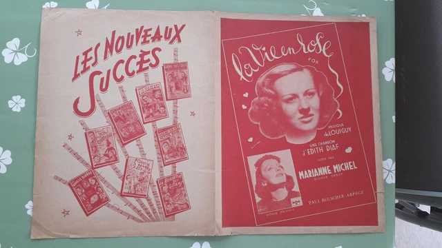 PARTITION LA VIE en rose, MARIANNE MICHEL, de EDITH PIAF et LOUIGUY EUR