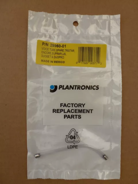 Genuine New Plantronics Voice Tube - P/N 29960-01 in sealed packet