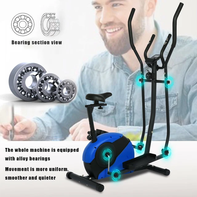 Cardio Exercise Machine Magnetic Elliptical Bike Trainer Fitness Indoor Cycling