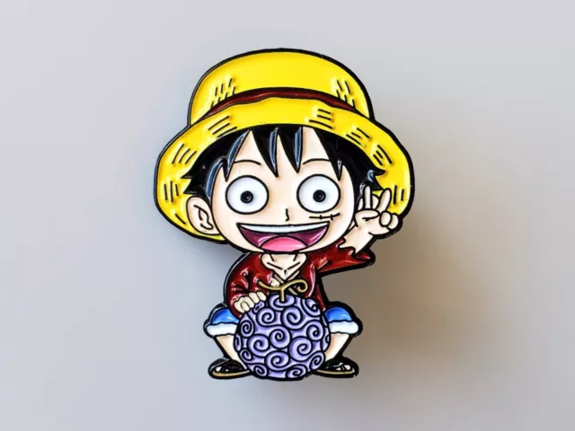 SET OF 12 Anime One Piece Metal Enamel Badge Pin Luffy Zoro Nami Usopp