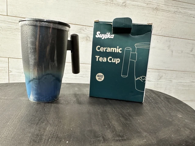 Blumenmuster-Kaffeetasse Aus Keramik – 400 Ml, Handbemalt & Mikrowellengeeignet