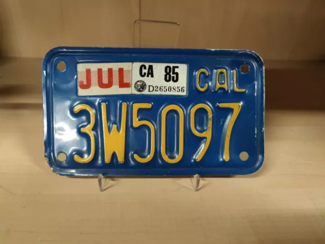 Motorrad Kennzeichen Usa License Plate Motorcycle Californien, Original