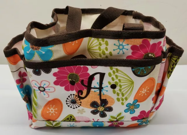Bolso de Mano Treinta y Un Floral Pequeño Artesanal con Manijas Bordadas A en la Delantera (A4)