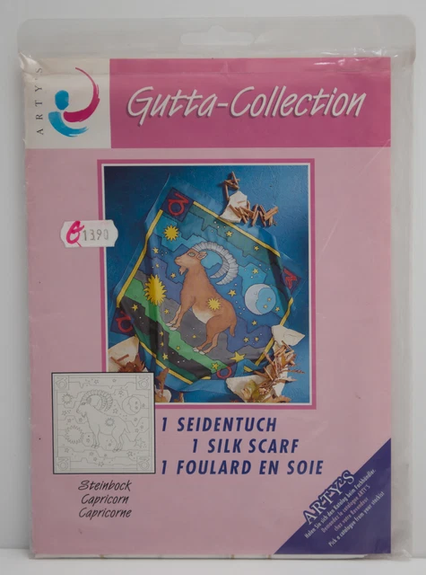 Seidentuch, ARTY'S Gutta Collection, Capricornio, 90x90 cm, Pongé 8