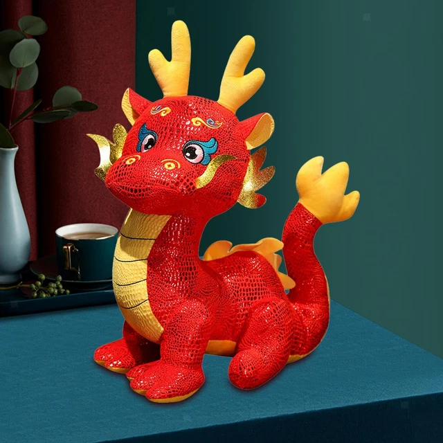 CHINESE DRAGON PLUSH Toy Stuffed Animal Doll Cartoon for Table Party