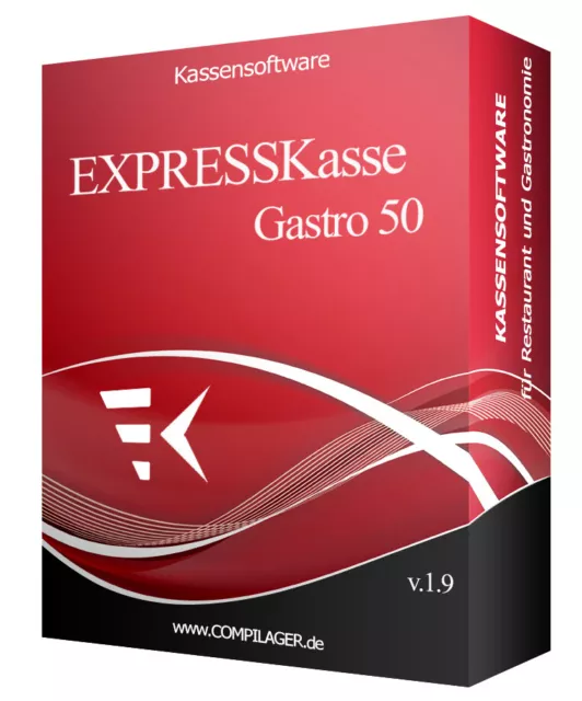 EXPRESSKasse© Gastro 50  für RESTAURANT CAFE  max 50 Tische Kassensoftware