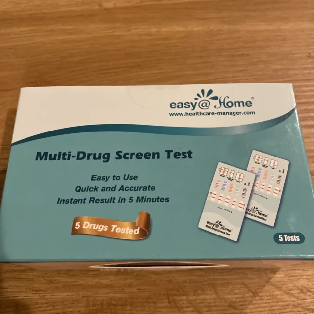 Kit de prueba de detección de múltiples fármacos fácil rápido preciso 5 pruebas expiración: 06/2024