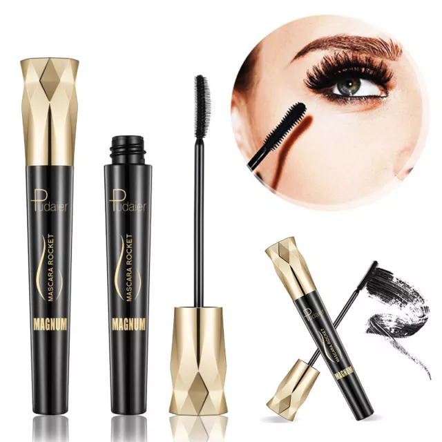 4D Mascara Pudaier Silk Fiber Eyelash Waterproof Curling Eyelashes Thick Lash