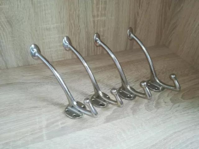 ADOLF LOOS, nickel-plated BRASS Antique Wall Coat HOOKS