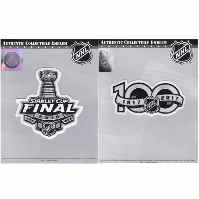 2018 STANLEY Cup Finale & NHL Hockey 100th Centennial Saison Trikot Patch Kombo