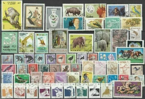 Tiere Lot mit Marken zum Thema Animals животные Animaux Animales Zwierząt 1284