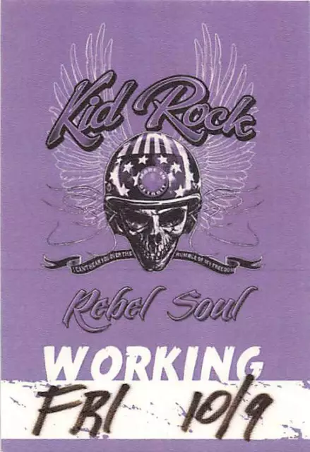 Kid Rock Backstage Pass Purple Working Pass Variant