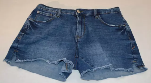Kensie Jeans Cut Off Denim Shorts Womens 8/29 Blue Mid Rise Zip Fly