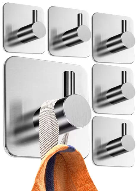 colgador toalla baño sin taladro - 6 SET ganchos adhesivos para pared baño i