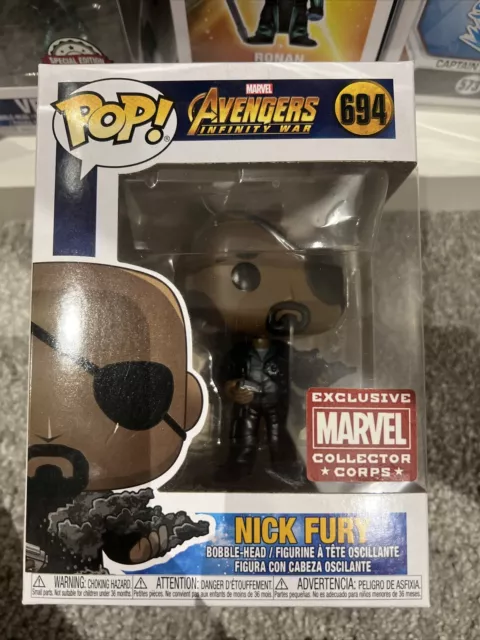 Marvel Avengers Infinity War Nick Fury 694 Funko Pop - Marvel Collectors Corps