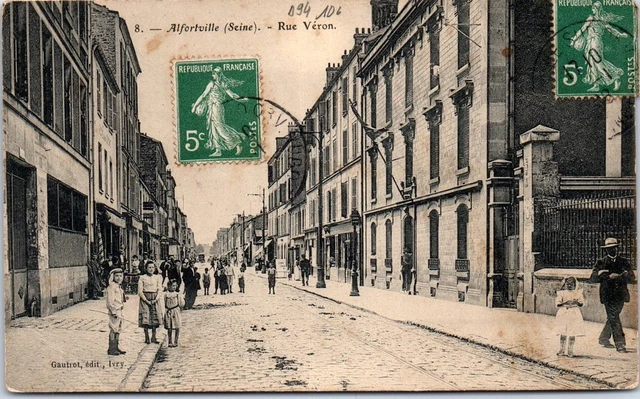 94 ALFORTVILLE - vue de la rue veron.
