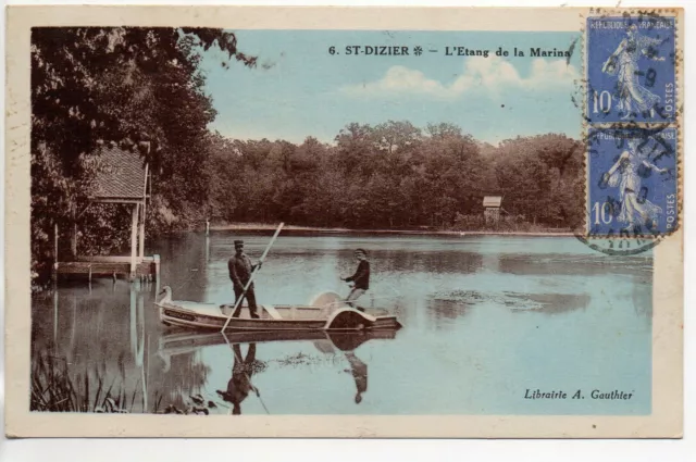 SAINT DIZIER - Haute Marne - CPA 52 - La Marina N°  5 - bateau sur l 'étang