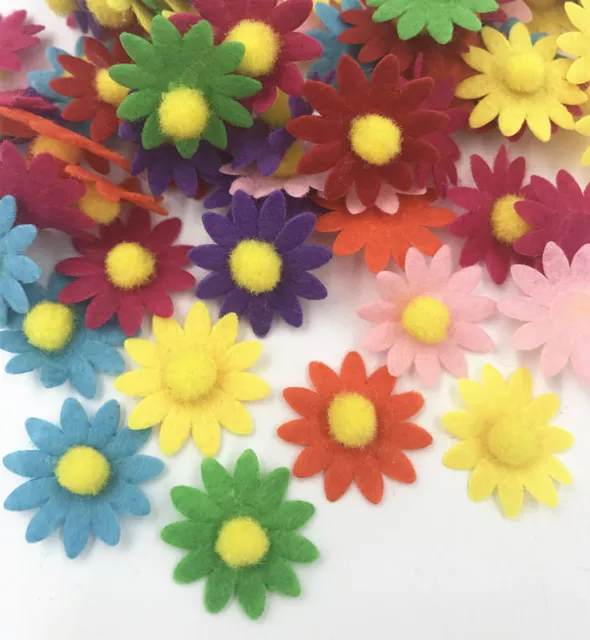 100PCS Hair ball flower shape Felt applique Accessories accessories Sewing 23mm