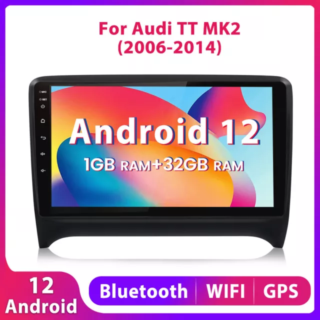 Android 12 Autoradio 1+32GB GPS SWC WIFI DAB+ Für Audi TT MK2 8J 2006-2014 NEU