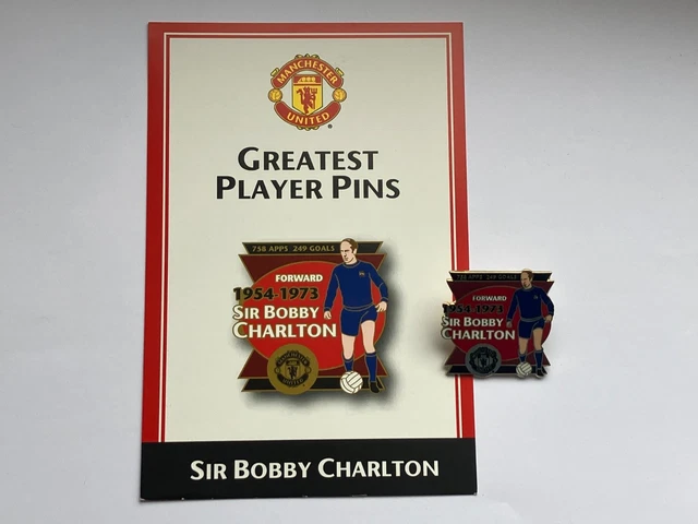 MANCHESTER UNITED SIR Bobby Charlton Greatest Player Danbury Enamel Pin ...