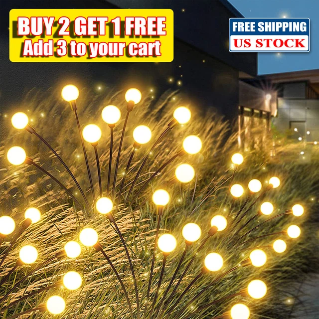 SOLAR FIREFLY LED Lights Outdoor Garden Waterproof Swaying Lamp