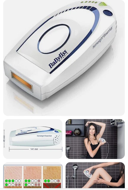 BABYLISS G933E HOMELIGHT Essential Épilateur Laser, Couleur Bleu