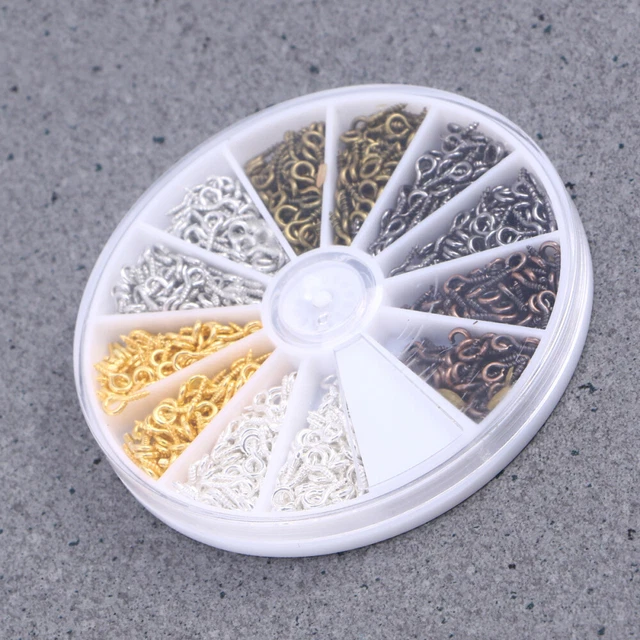 600 piezas New Beads Barato Lovely Hot Sheep Eyes Nail 6 colores para colgantes de perlas