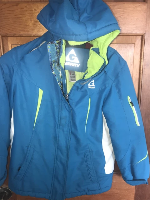 Girls Boys Gerry Size Large 10/12 Ski Snow Winter Jacket with Removable Hoodie