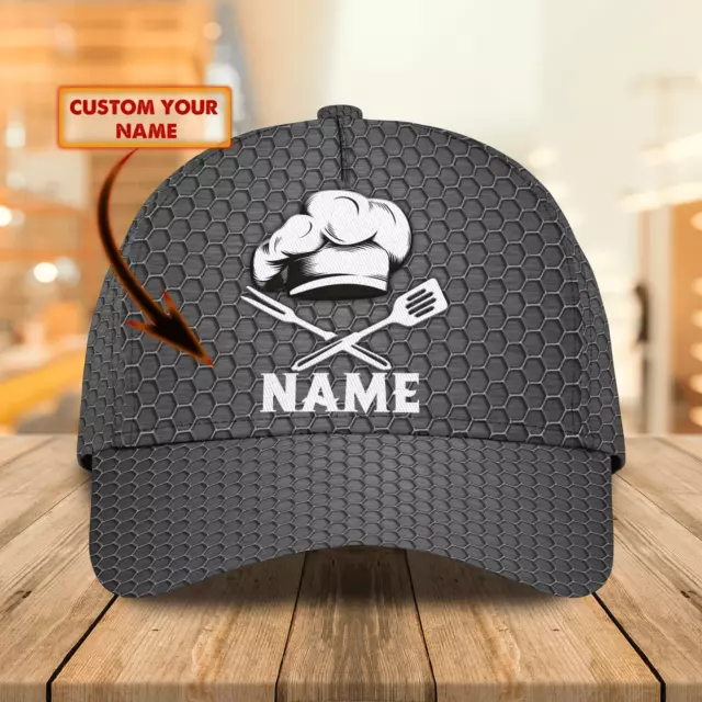 Customized 3D Full Printed Chef Cap, Baseball Chef Hat, Classic Cap For A Master