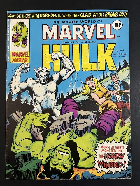 Hulk #180 Mighty World Of Marvel 197 1st UK App Wolverine Key Marvel Comics 1976