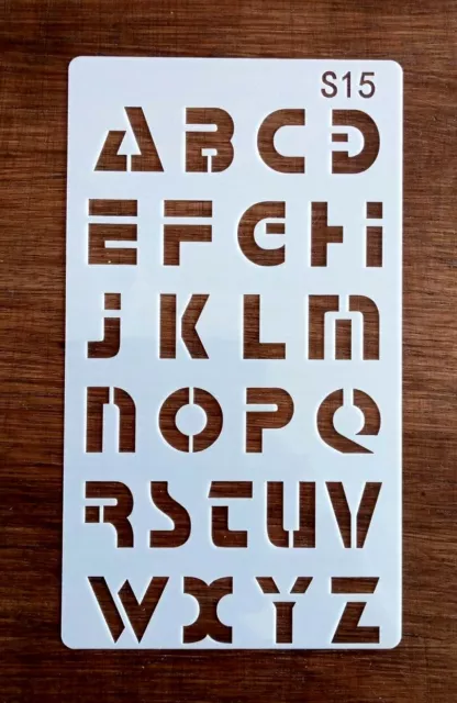 PLANTILLA LETRAS DEL ALFABETO 180mm x 105mm