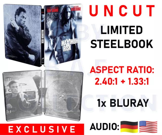 JCVD Van Damme *MAXIMUM RISK* Uncut BD Blu-ray Limited Steelbook 2.40:1 + 1.33:1