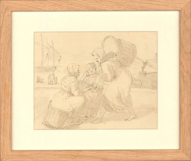 19TH CENTURY PEN and Ink Drawing - Darling Little One £88.00 - PicClick UK