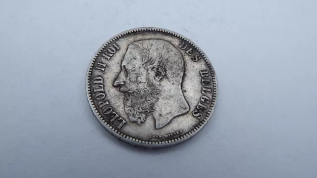 5 francs Leopold II roi des belges 1871 (leop wiener)
